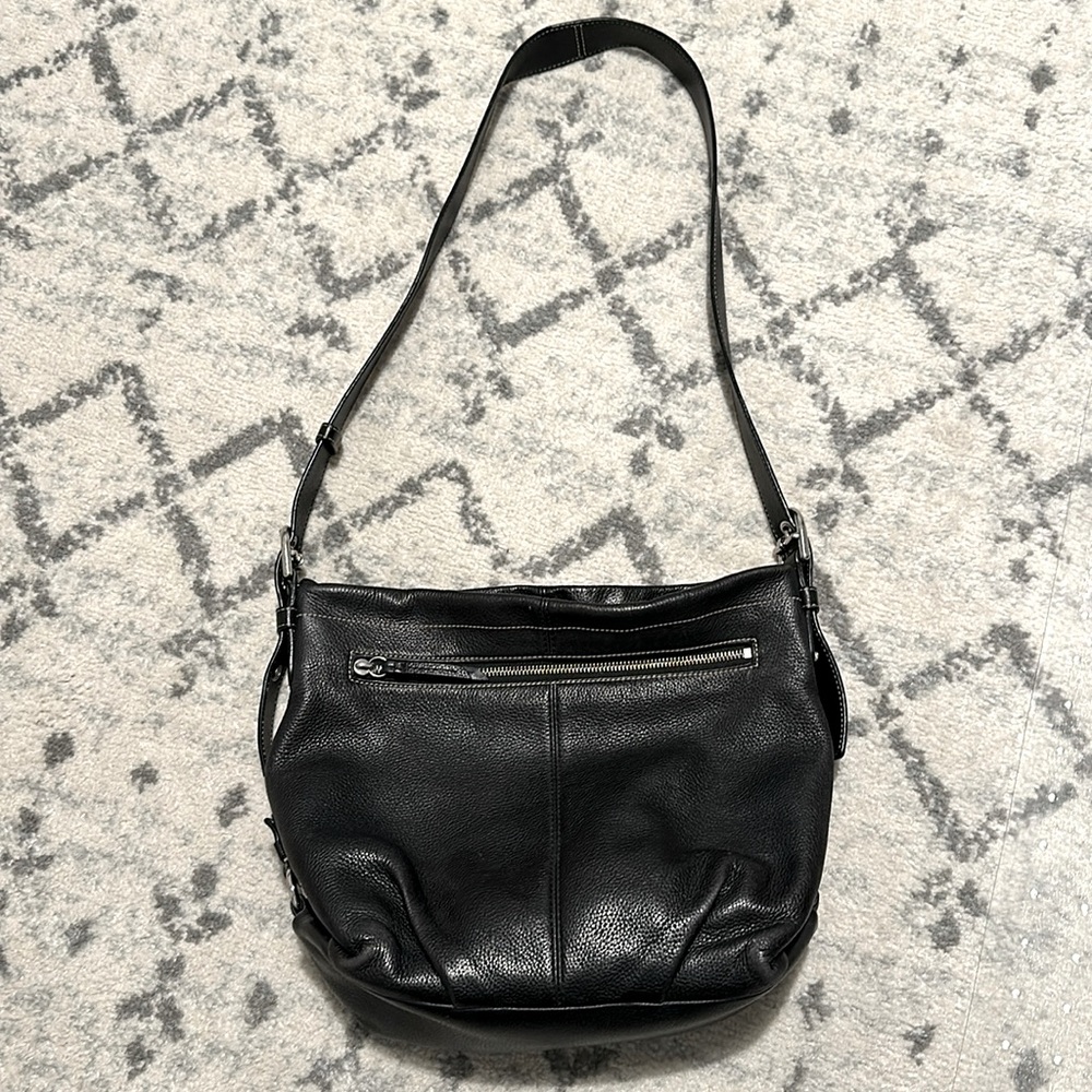 Coach Black Pebbled Leather Crossbody